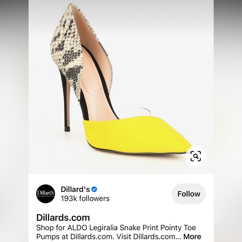 Mix No. 6 yellow suede python stiletto pumps - Picture 7 of 8